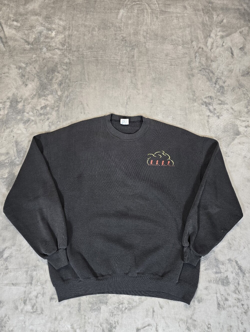 Vintage Motorcycle Grand Prix USGP Sweatshirt Size XL Fits Large Black